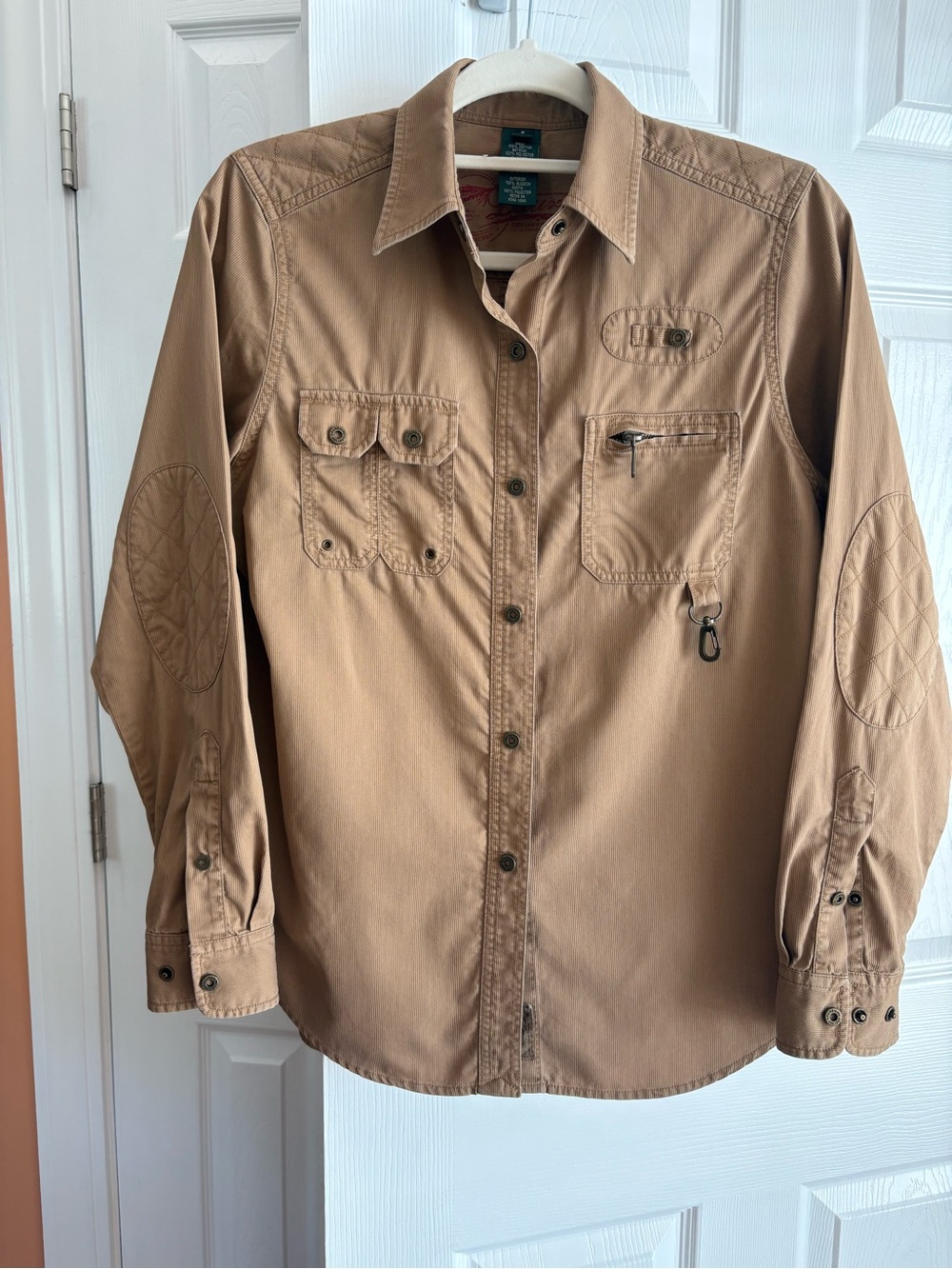 Ralph Lauren Khaki Button-Down Utility Shirt- vintage RL Dry Goods